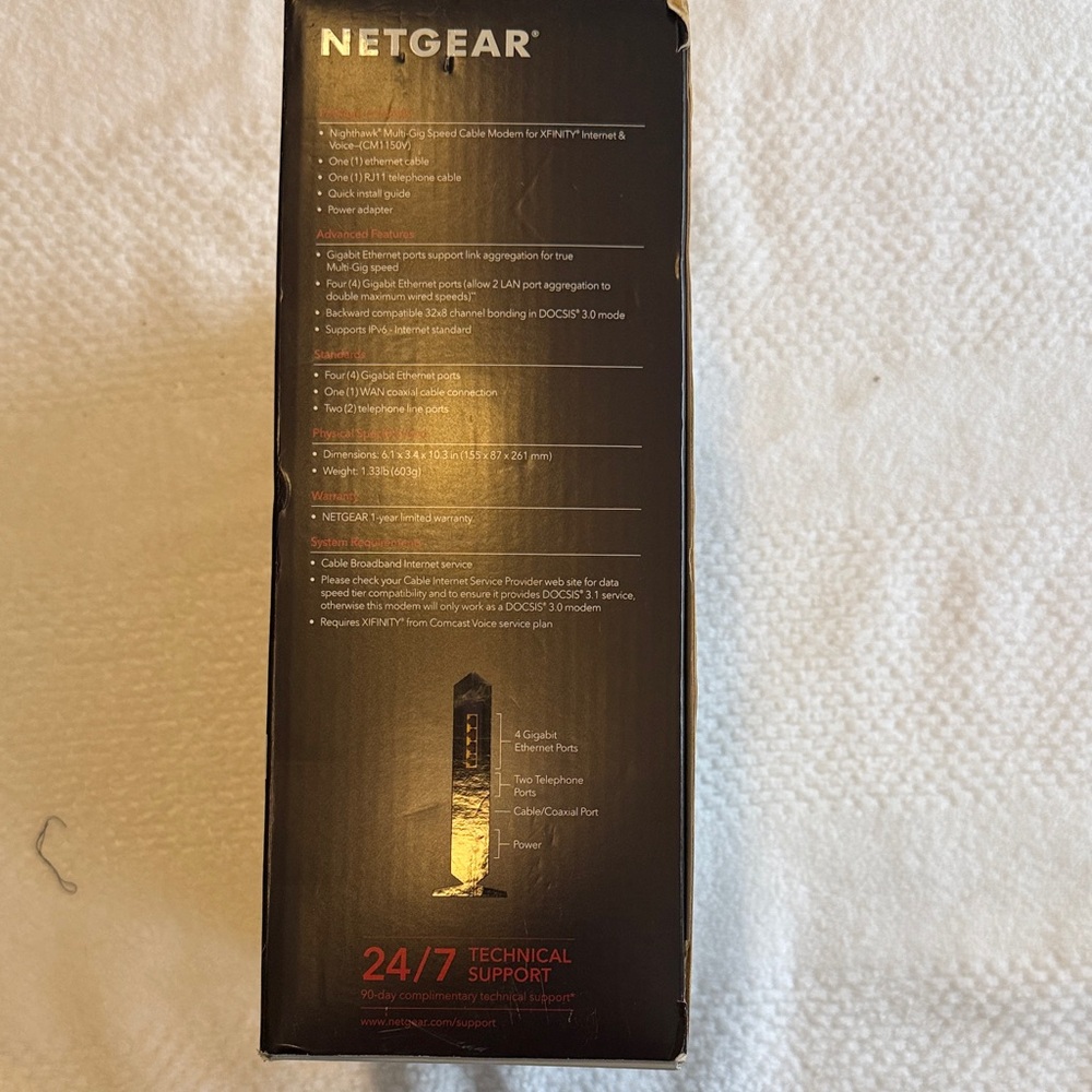 NETGEAR Nighthawk Multi-Gig Black Modem - Picture 2 of 7